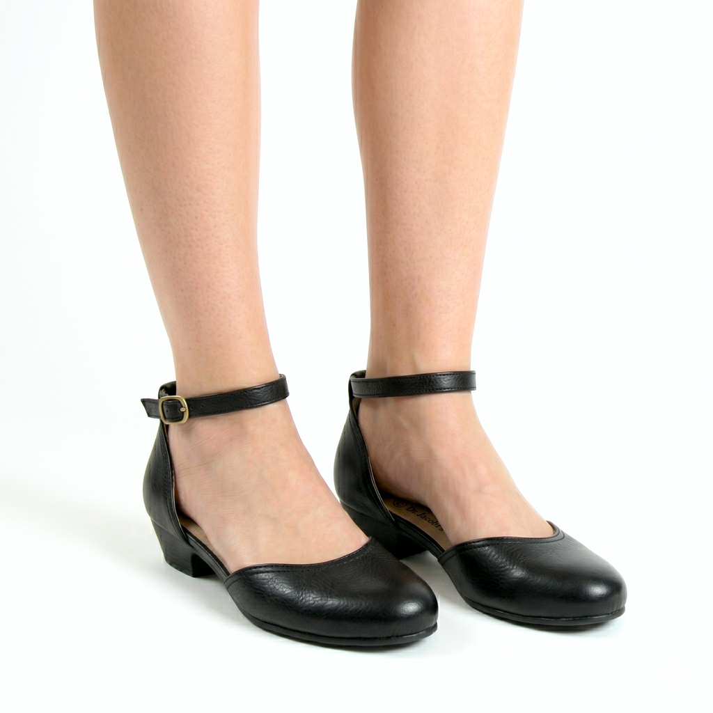DJ 033J | Women's Genuine Leather Mini Heel Pump Shoes