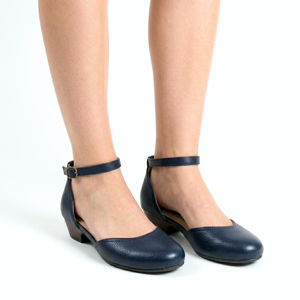 DJ 033J | Women's Genuine Leather Mini Heel Pump Shoes