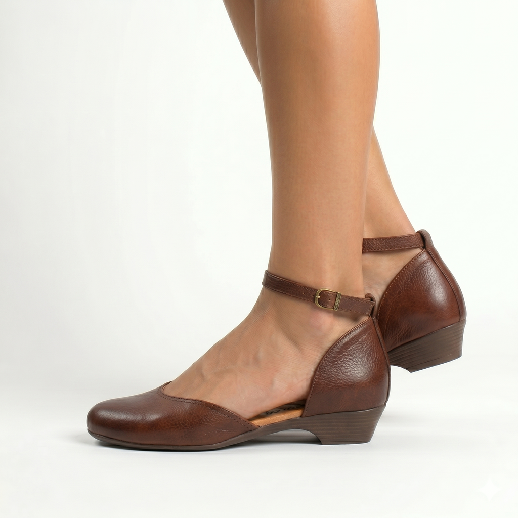 DJ 033J | Women's Genuine Leather Mini Heel Pump Shoes